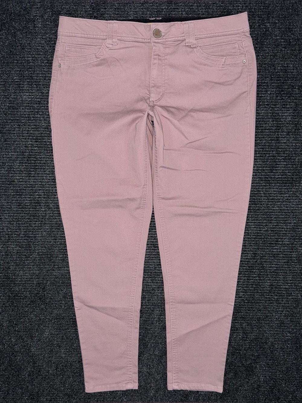 Democracy Jeans Sz 16 Blush Dusty Pink Denim Ab Technology Skinny Ankle Mid Rise